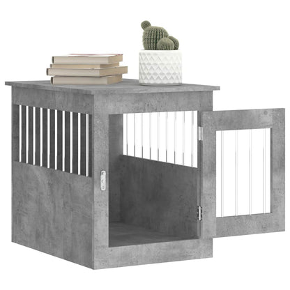 Jaula Para Perros Madera Ingeniería Gris Hormigón 55x75x65 Cm_4