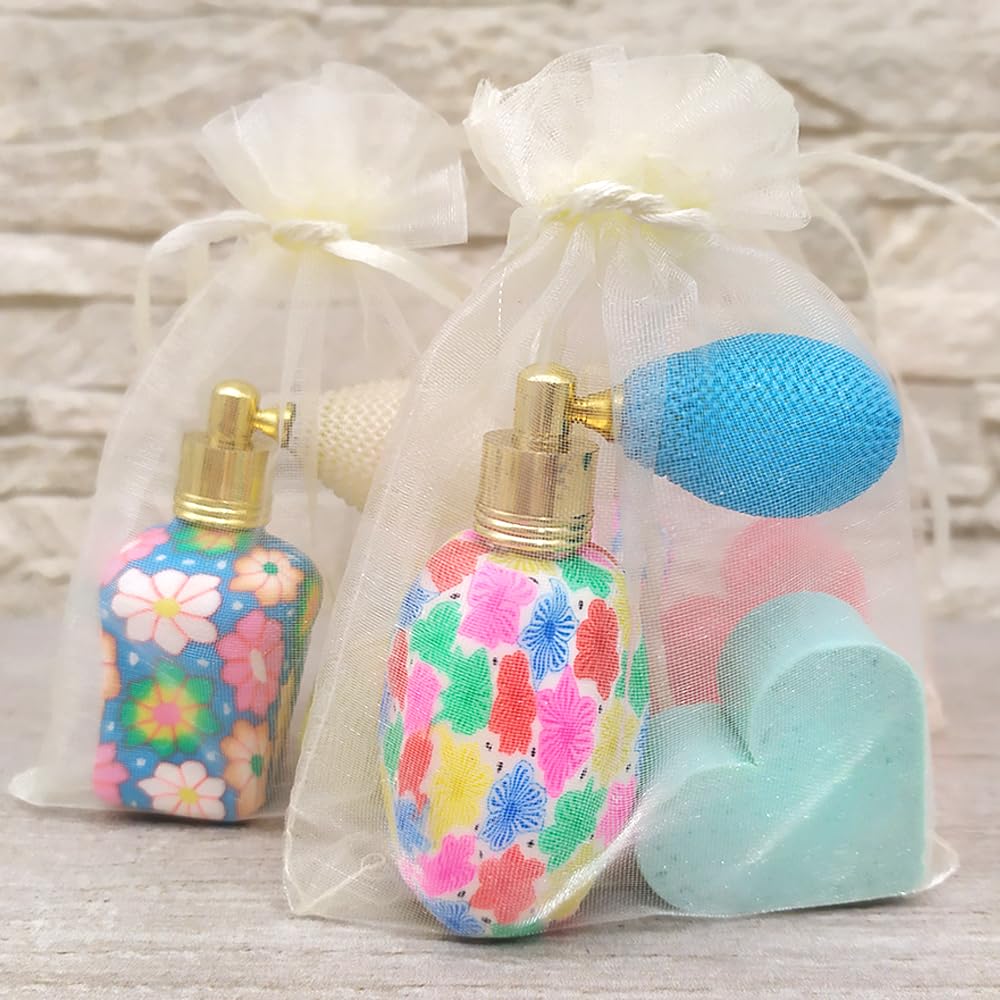Pack 50 Uds. - Perfumero De Tocador Y Jabón Arómatico En Bolsa De Organza - Regalo Para Eventos - Hecho En España_1