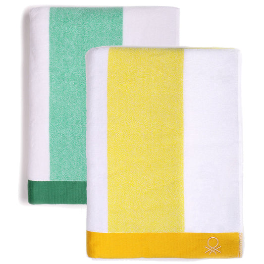 Set 2 Toalla De Playa 90x160cm 450gsm Terry 100%algodon Casa Benetton_0