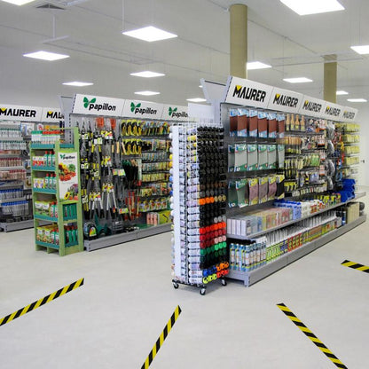 Cinta Señalizacion Adhesiva Suelo, Bicolor Amarilla Y Negra, 33 Mt X 50 Mm.