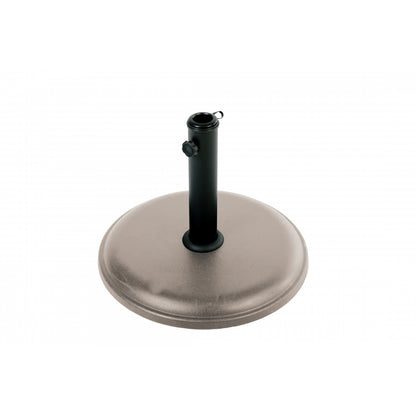 Pie De Sombrilla Redondo De Hormigón 15kg Taupe Con 1 Tornillo + 1 Adaptador De Plástico Incluido 45x5cm - Mobiliario De Jardín_0