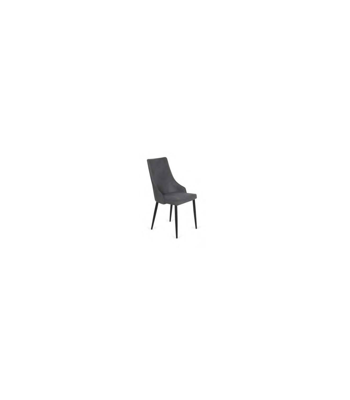 Pack De 4 Sillas Imperial Gris Oscuro Patas Metal Acabado Gris Oscuro, 94 Cm (alto) 48 Cm_1