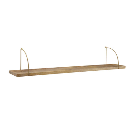 Estantería De Pared 120x25x22 Cm Madera Maciza De Mango Y Metal Industrial_0
