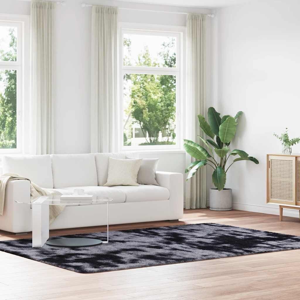 Vidaxl Alfombra De Pelo Largo Navarra Gris Oscuro 200x290 Cm Poliéster_1
