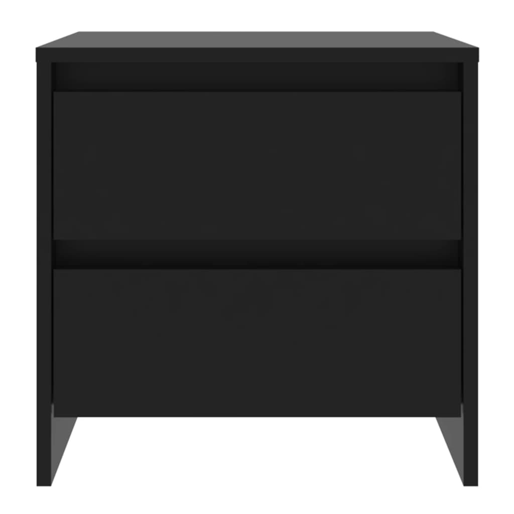Mesita De Noche Madera De Ingeniería Negro 45x34,5x44,5 Cm_1