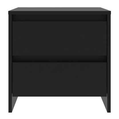 Mesita De Noche Madera De Ingeniería Negro 45x34,5x44,5 Cm_1