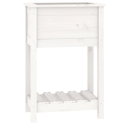 Jardinera De Madera Maciza De Pino Blanco 54x34,5x81 Cm_0