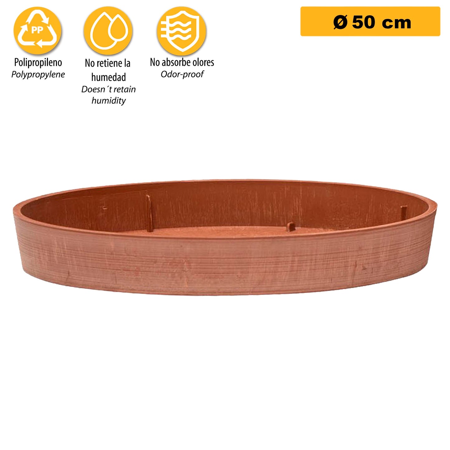 Platillo Para Maceta Ø Cm 50 Terracota_2