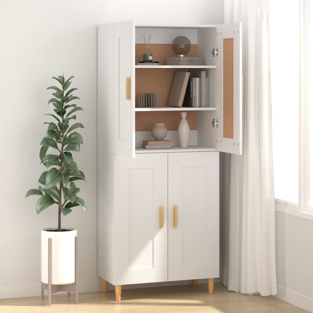 Aparador De Madera Contrachapada Blanco 69,5x34x90 Cm / Vetonek_1