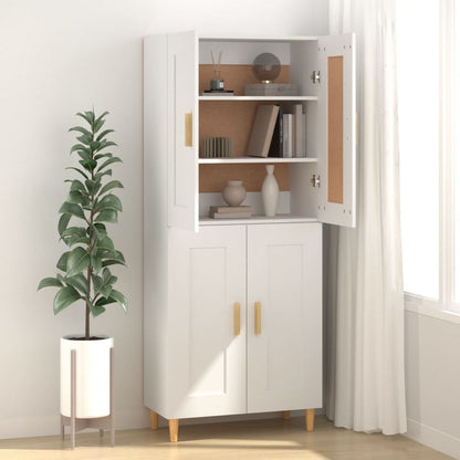 Aparador De Madera Contrachapada Blanco 69,5x34x90 Cm / Vetonek_1