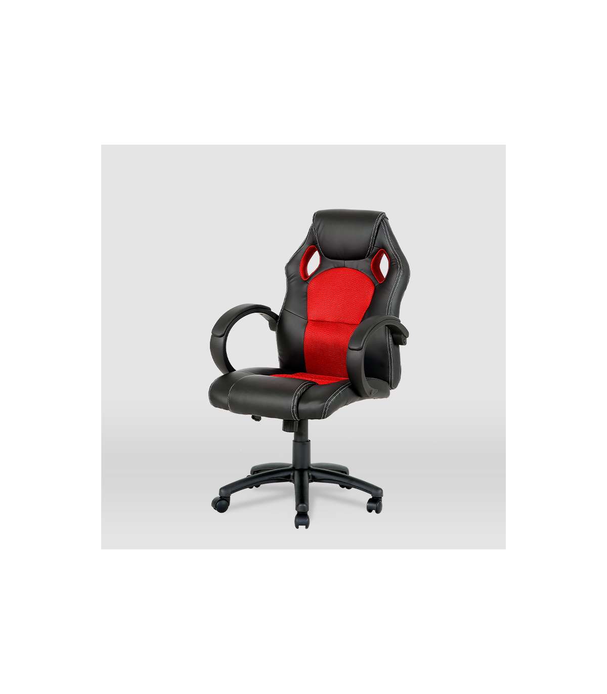 Silla Gaming Olimpia Tapizada En Piel Sintética Negro/rojo, 118/127cm(alto) 64.5cm(ancho)_1