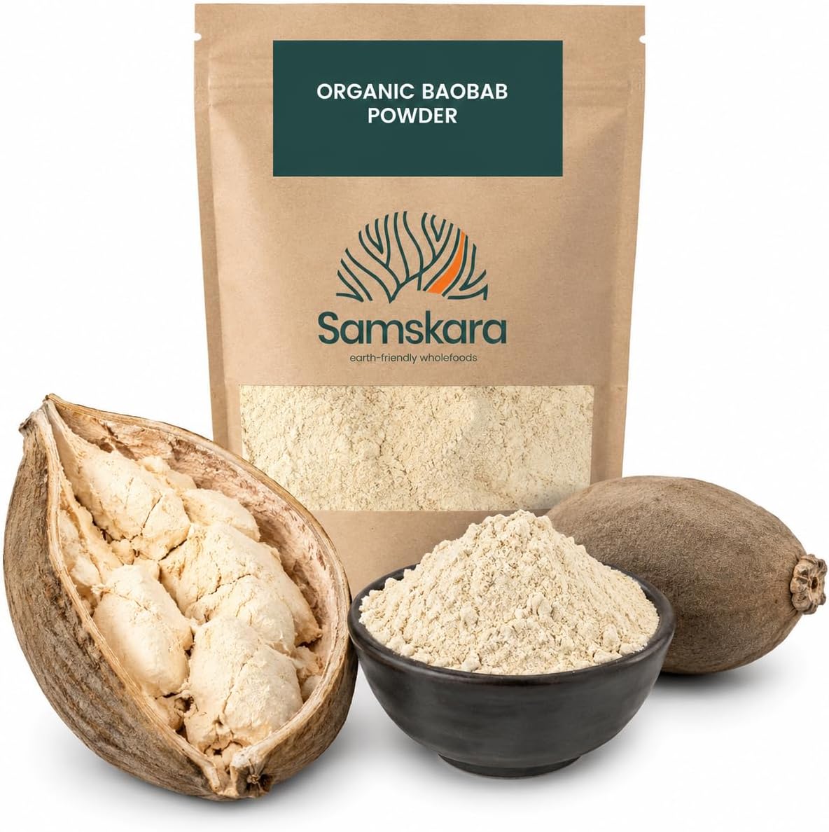 Baobab En Polvo Bio - 500g | Superalimento Ecológico Vegano Para Batidos, Smoothies Y Zumos, Sin Azúcares Añadidos_0