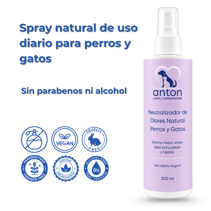 Spray natural neutralizador de olores para perros y gatos – Pack 3 x 200 ml_5