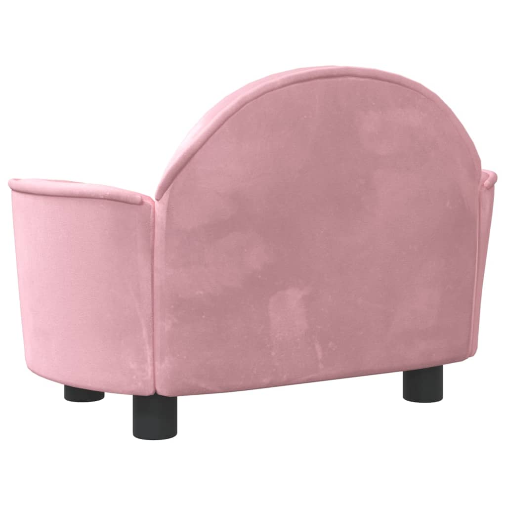 Cama Para Perros De Terciopelo Rosa 66x40x45 Cm / Vetonek_5