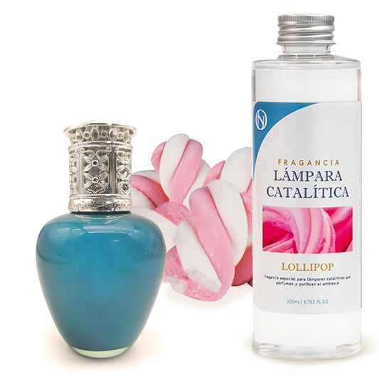 Lámpara Catalítica Aqua Marina + Fragancia Aroma Lollipop 200ml - Elimina Olores, Perfuma Y Mejora La Calidad Del Aire_0