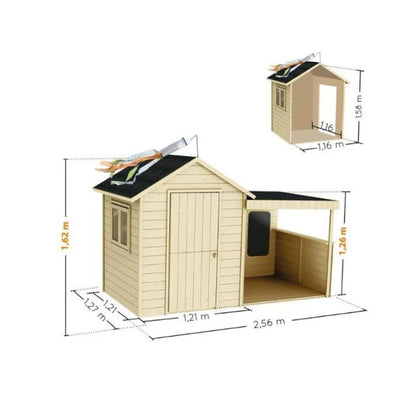 Casa de jogos infantil Sarah Soulet com varanda