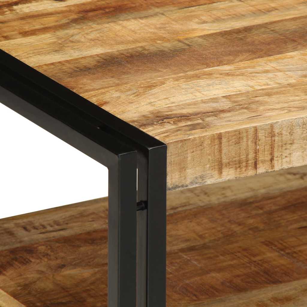 Mesa De Centro 70x50x38 Cm Madera Maciza De Mango_4
