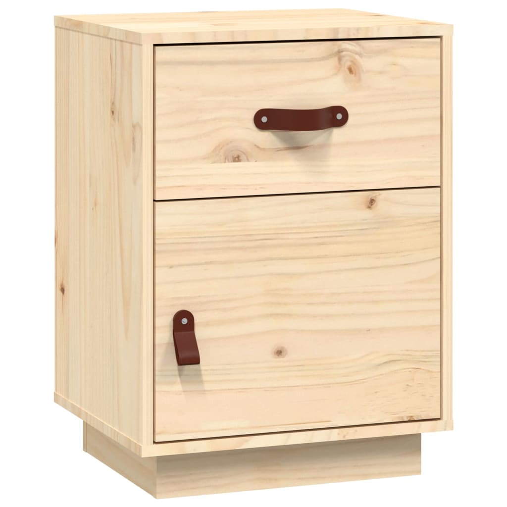 Mesitas De Noche 2 Uds Madera Maciza De Pino 40x34x55 Cm_3