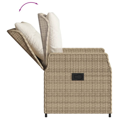 Set Comedor De Jardín 5 Pzas Con Cojines Ratán Sintético Beige / Vetonek_4