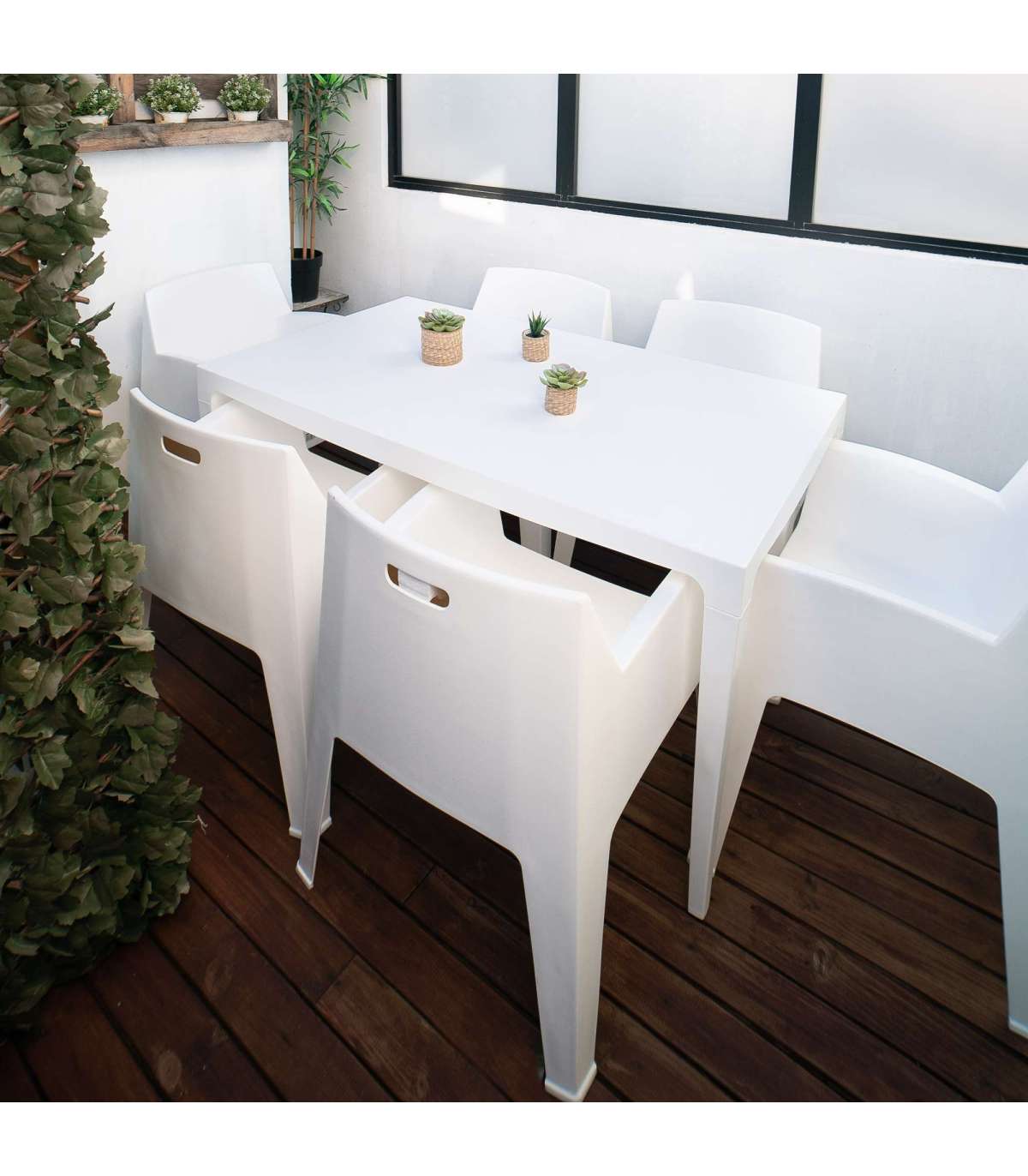 Sillón Para Terraza O Jardín Modelo India Acabado Blanco._0