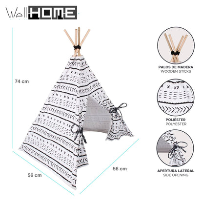 Well Home Carpa-tipi Para Mascotas De Lona 56x56x74cm_1