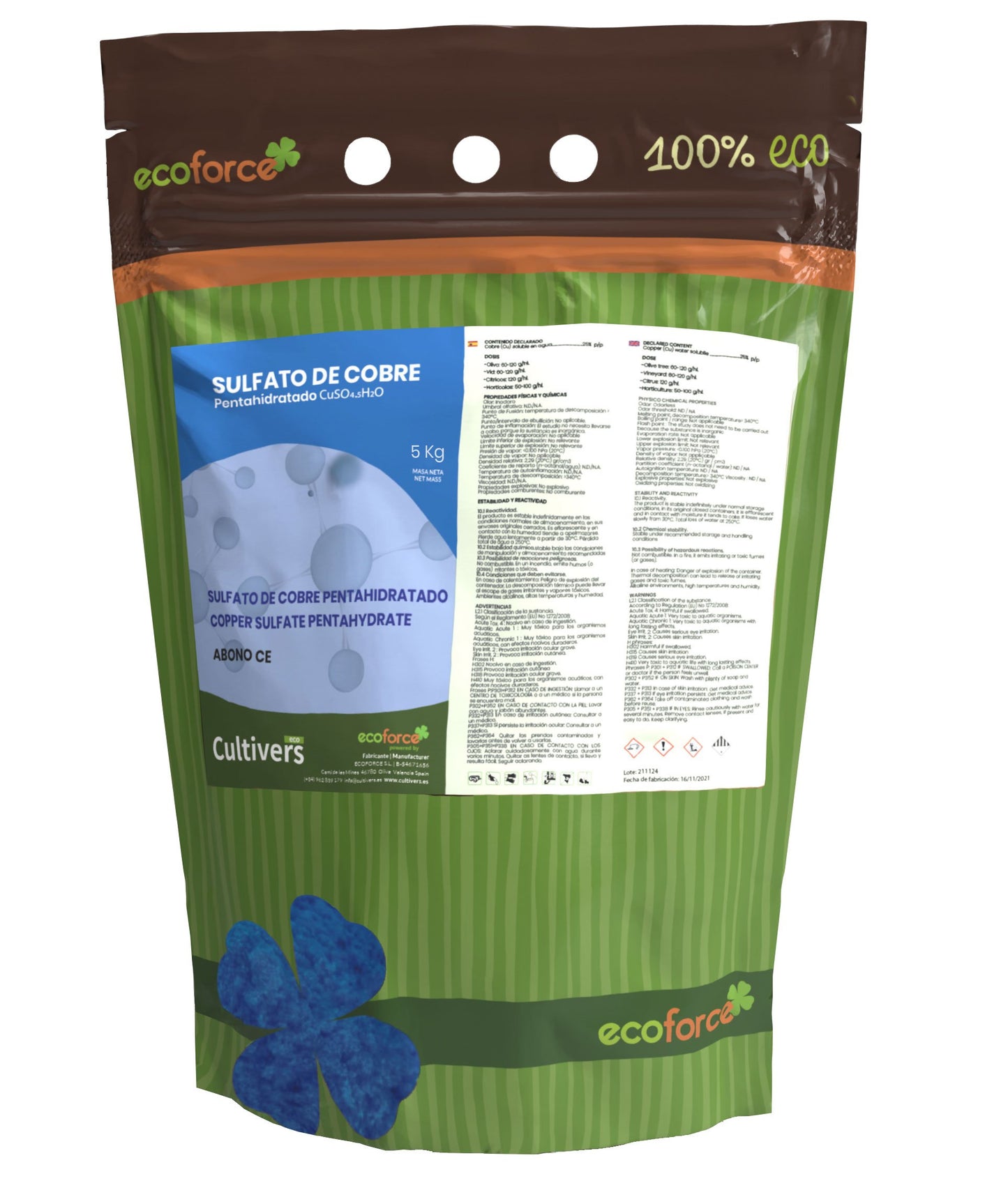 Sulfato De Cobre Cultivers 250 G_1