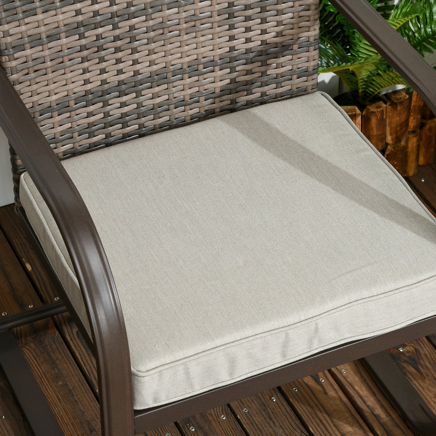 Outsunny Conjunto De Muebles De Jardín De Ratán Incluye 2 Sillas Y Mesa Redonda_4