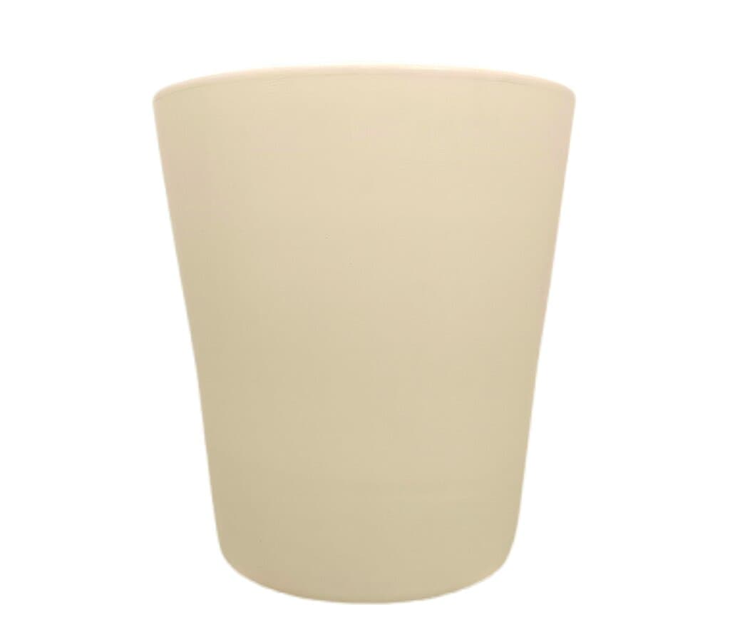 Macetero De Cerámica Cónica Monocolor Blanco 46cm_1