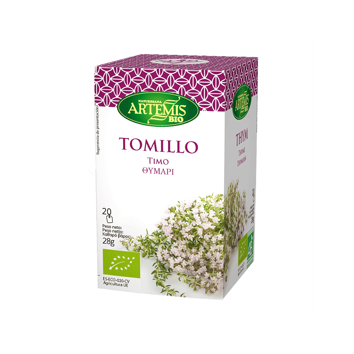 Tomilho Artemis, 20 filtros.