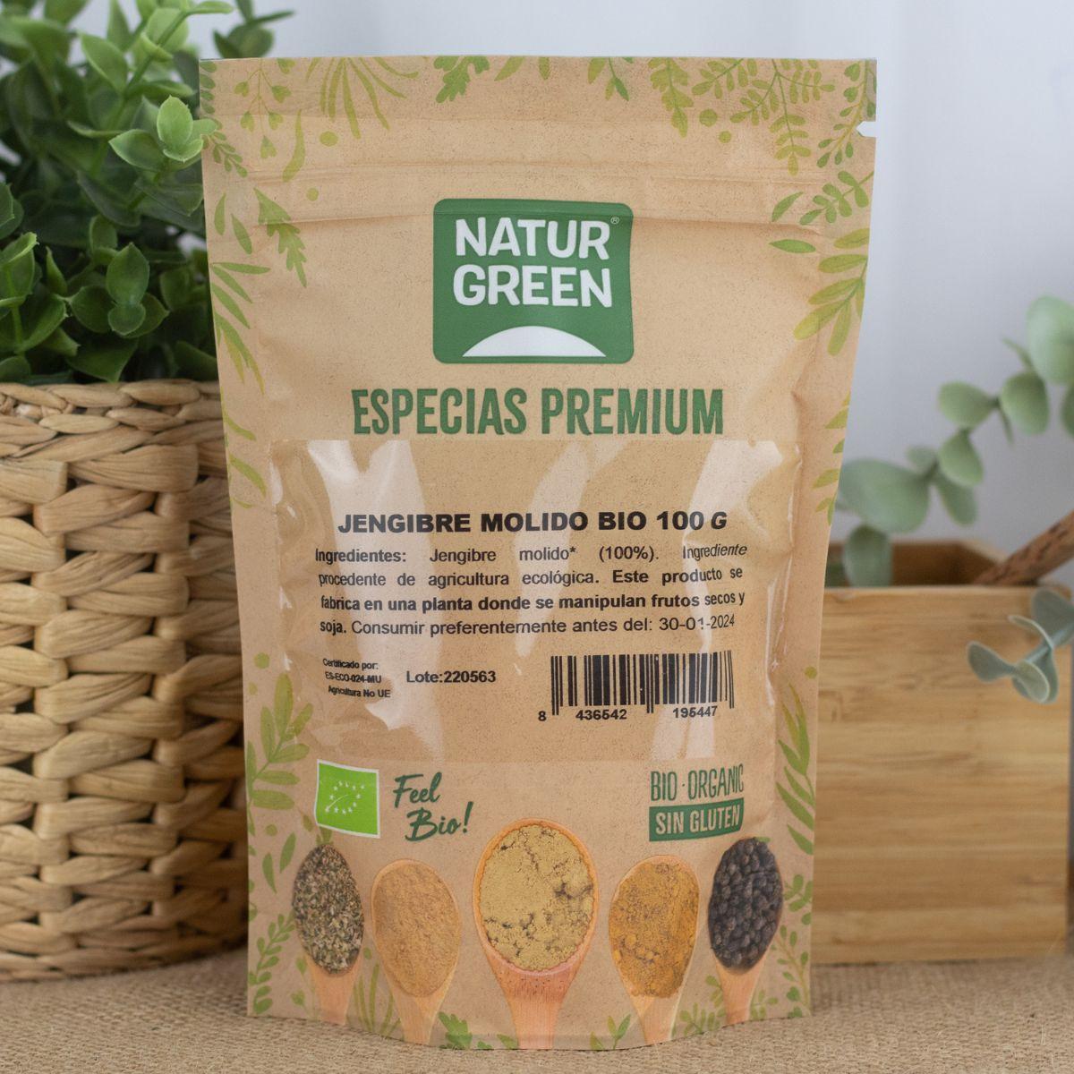 Gengibre em pó biológico NaturGreen 100 g