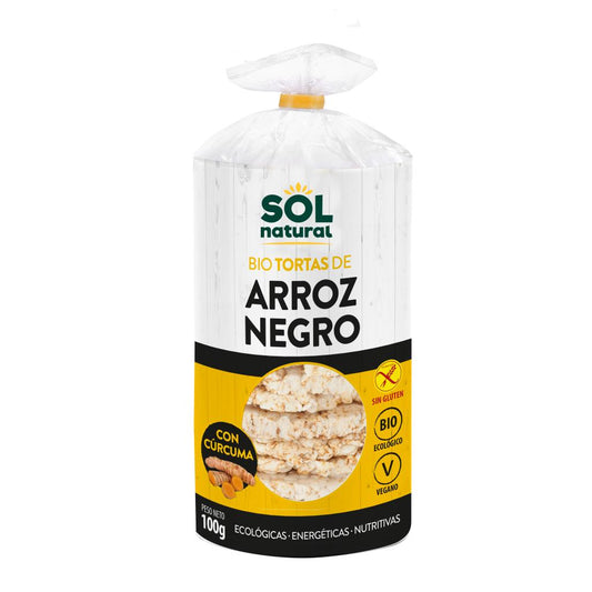 Bolinhos de Arroz Preto e Cúrcuma Sol Natural 100 g