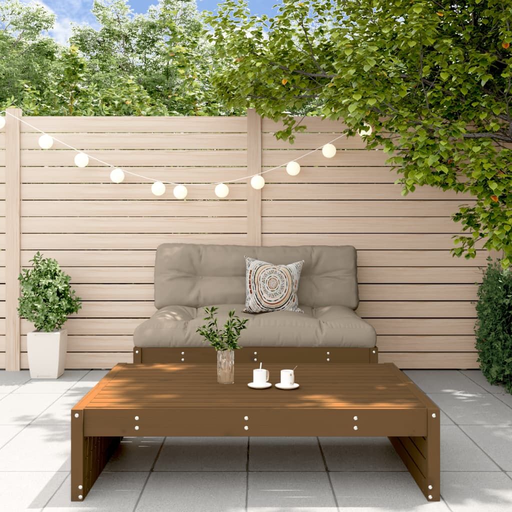 Vidaxl Juego De Muebles Jardín 2 Pzas Madera Maciza Pino Marrón Miel_1