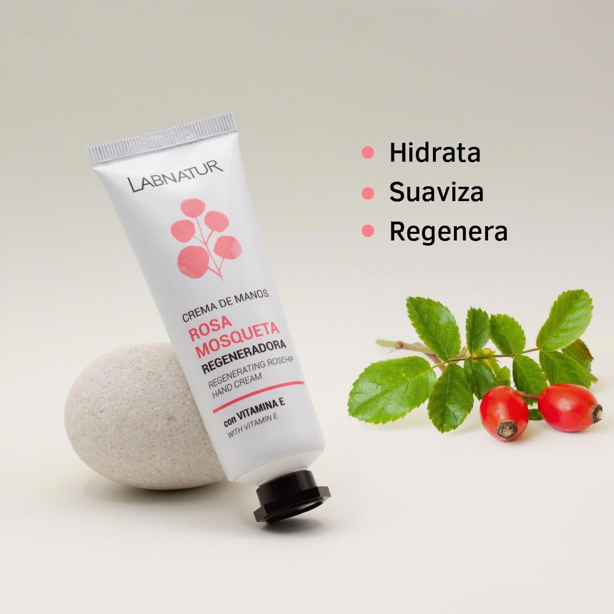 Crema de Manos de Rosa Mosqueta Labnatur 50 ml | Avellanas, Karité y Urea | Hidratación y Regeneración | Vegano_1
