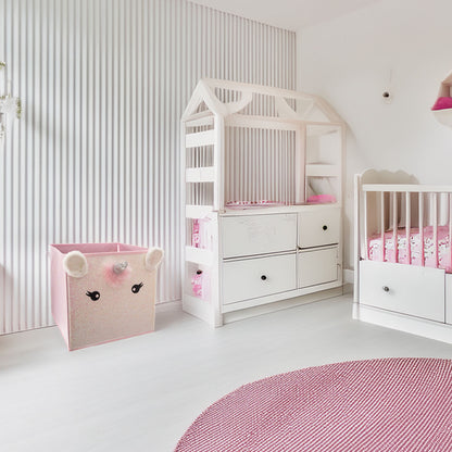 Wellhome Caja Almacenamiento Infantil Unicornio Rosa 29x39,5x29cm_2