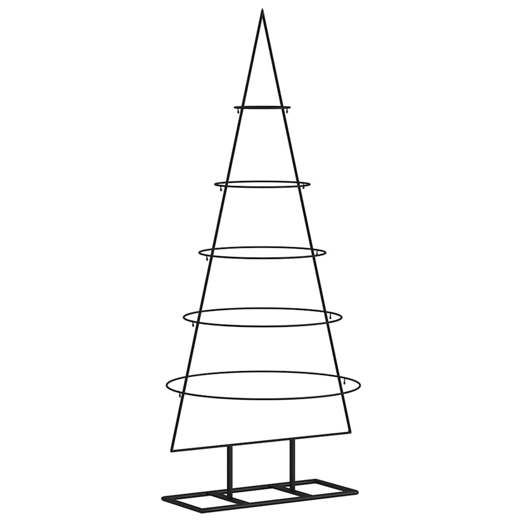 Vidaxl Árbol De Navidad Para Decoración Metal Negro 125 Cm_0