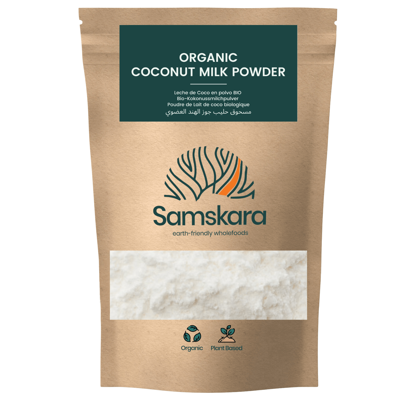 Leche De Coco En Polvo Bio - 1kg | Bebida Vegetal Ecológica Vegana, Sin Lactosa, Sin Azúcares Añadidos, Sin Gluten_0