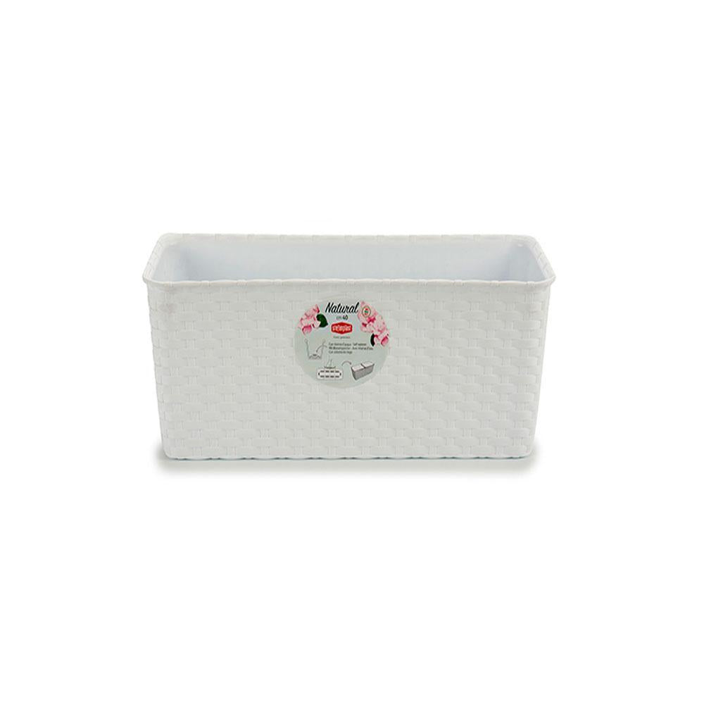 Jardinera Reserva Agua 50 Cm Blanca_2