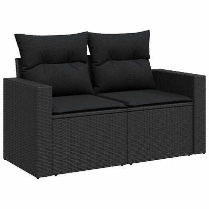 Set De Sofás De Jardín 6 Piezas Y Cojines Ratán Sintético Negro / Vetonek_2