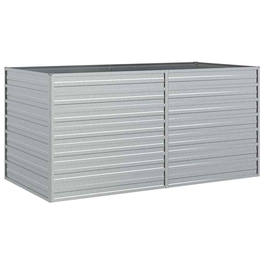 Arriate De Acero Galvanizado Plateado 160x80x77 Cm_0
