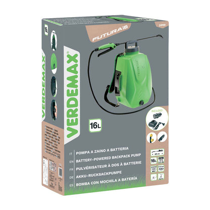 Pulverizador de mochila a pilhas Verdemax 16L