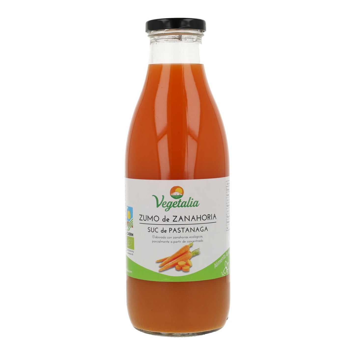 Sumo de Cenoura Orgânico Vegetalia, 1 Litro