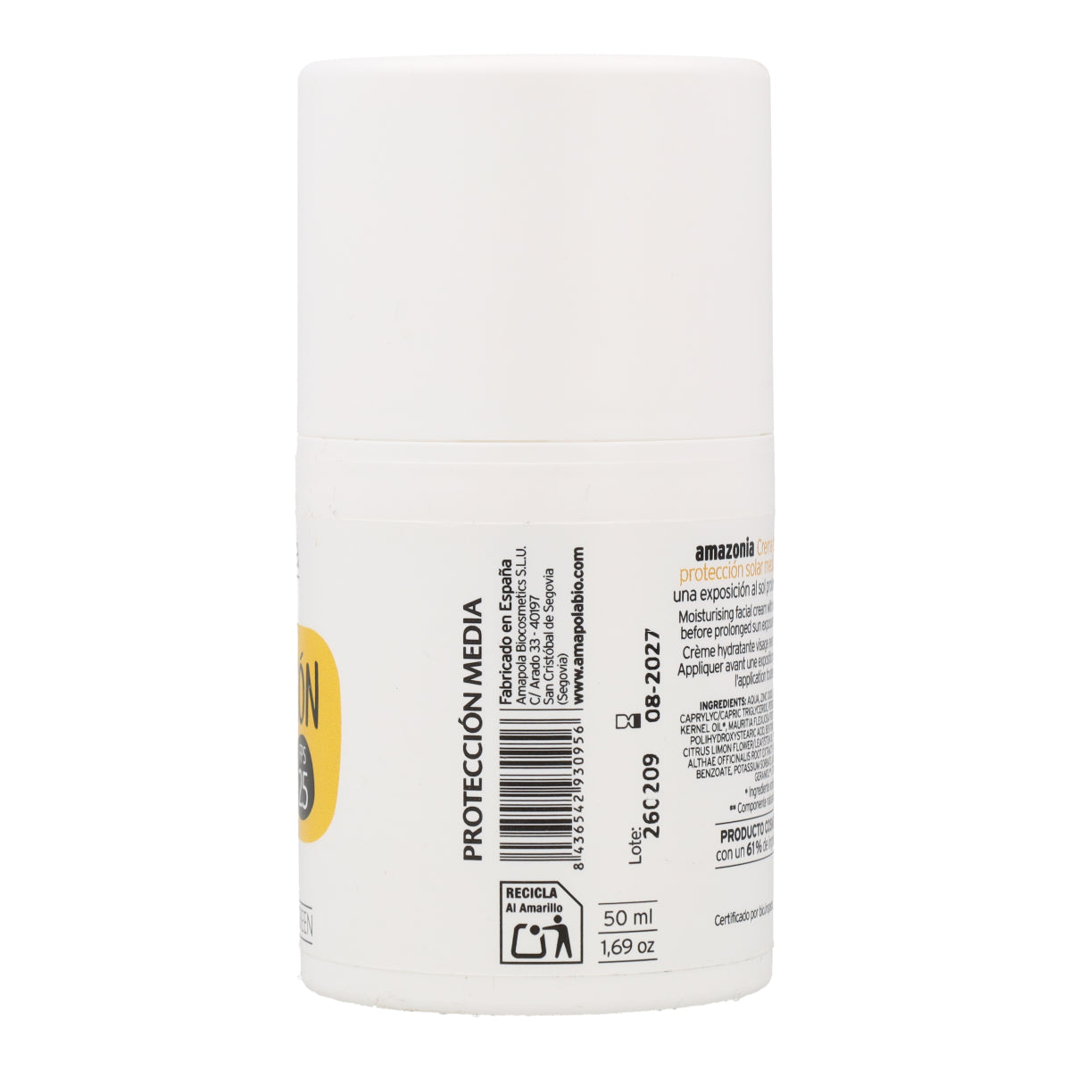 Protetor solar facial FPS 25 Amazônia Amapola 50ml
