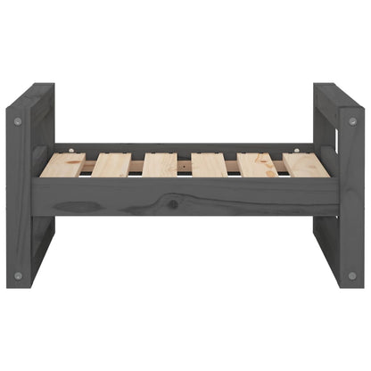 Vidaxl Cama Para Perros Madera Maciza De Pino Gris 55,5x45,5x28 Cm_4