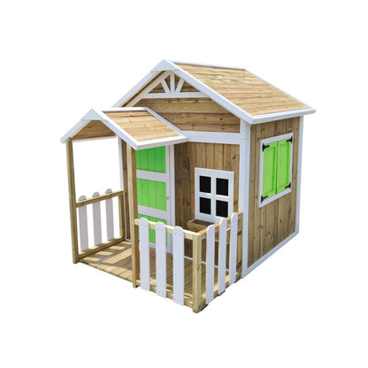 Casita Infantil De Madera Por Paneles Masgames Olden Rosa._1