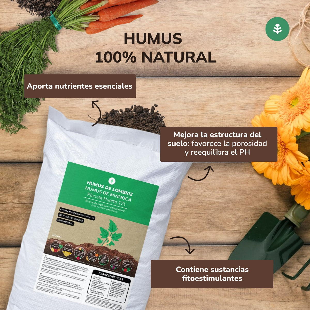 Planeta Huerto Húmus de Minhoca 12 l