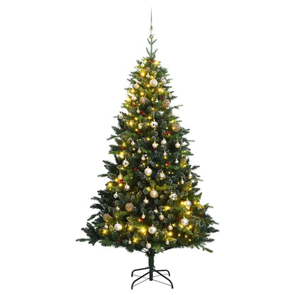 Vidaxl Árbol De Navidad Artificial Con Bisagras 150 Led Y Bolas 150 Cm_0
