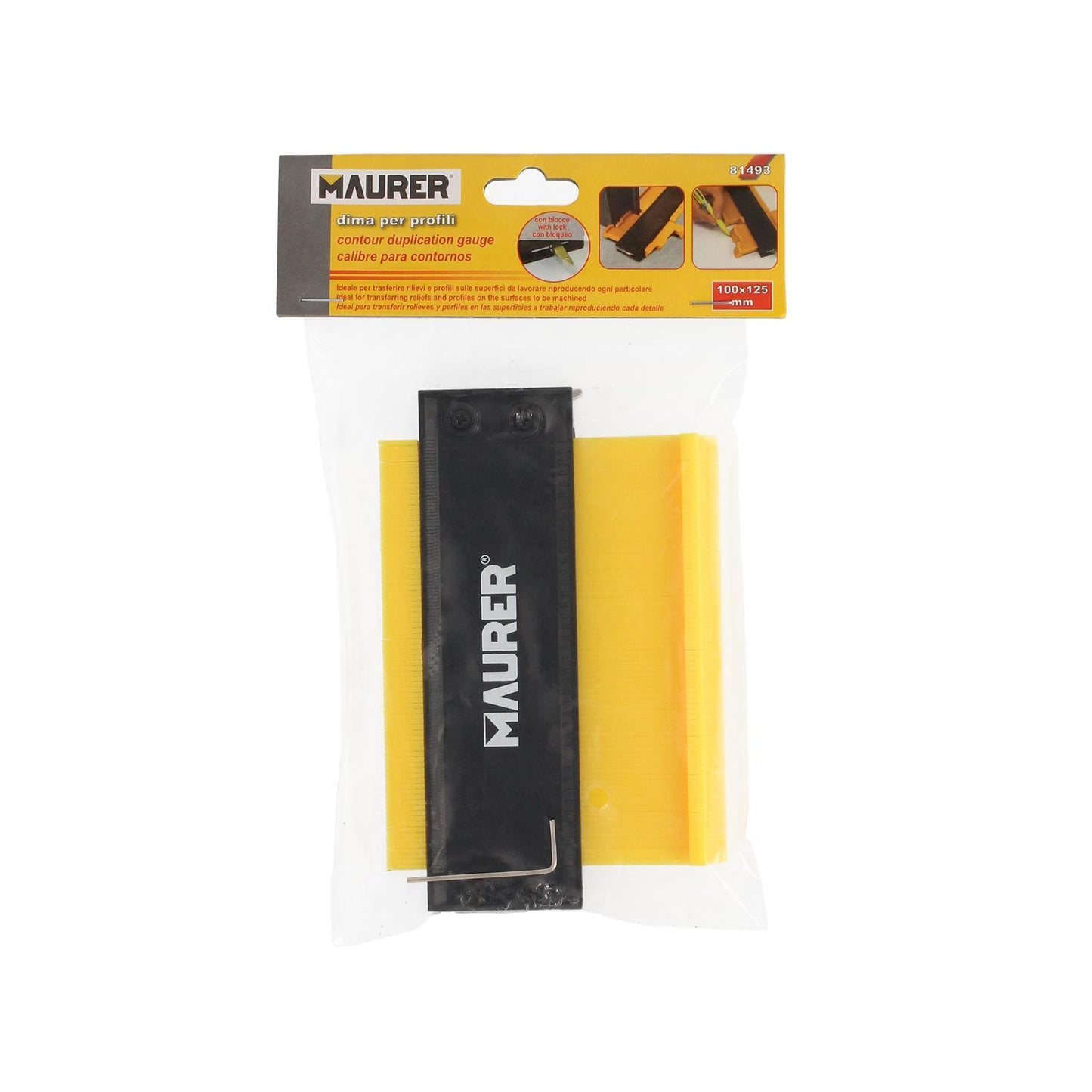 Medidor De Contornos 100x125 Mm. Con Bloqueo. Medidor De Perfiles, Medidor Formas, Duplicador Perfiles, Preciso,dureza Ajustable