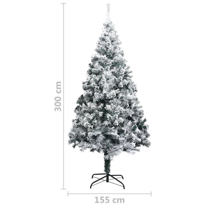Vidaxl Árbol De Navidad Artificial Con Nieve Pvc Verde 300 Cm_2