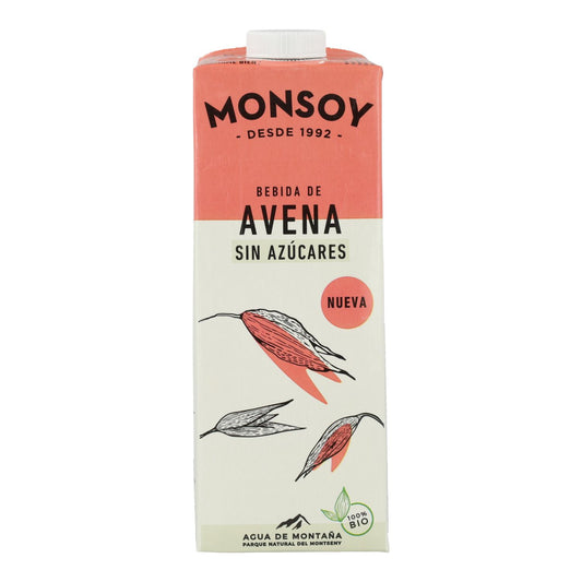 Bebida de Aveia Biológica Monsoy 0% Açúcares 1 L
