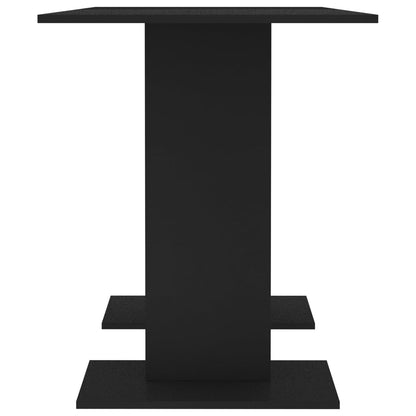 Mesa De Comedor De Madera Contrachapada Negro 110x60x75 Cm_2